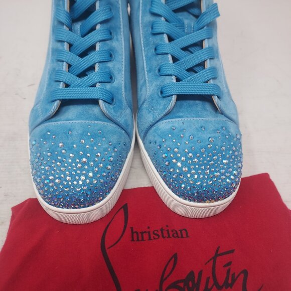 Christian Louboutin MENS Blue Bejewel Louis Orlato High Top Sneaker main image 6